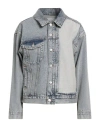 Mm6 Maison Margiela Woman Denim Outerwear Blue Size 6 Cotton In Blue