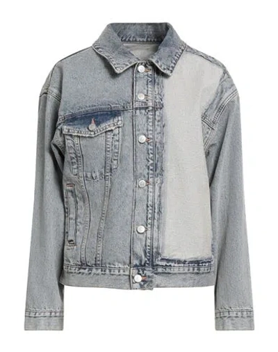 Mm6 Maison Margiela Woman Denim Outerwear Blue Size 6 Cotton