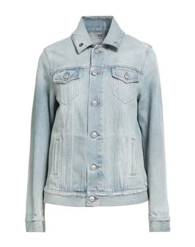 Mm6 Maison Margiela Woman Denim Outerwear Blue Size 6 Cotton