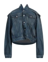 Mm6 Maison Margiela Woman Denim Outerwear Blue Size 10 Cotton In Blue