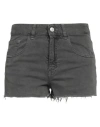 Mm6 Maison Margiela Woman Denim Shorts Grey Size 4 Cotton, Elastane
