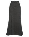Mm6 Maison Margiela Woman Denim Skirt Black Size 10 Cotton In Black