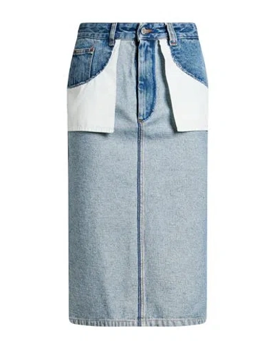Mm6 Maison Margiela Woman Denim Skirt Blue Size 2 Cotton