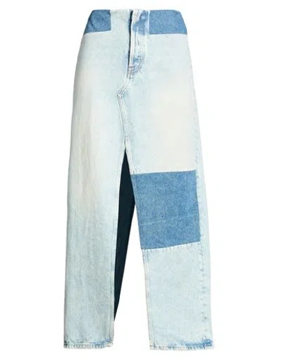 Mm6 Maison Margiela Woman Denim Skirt Blue Size 2 Cotton