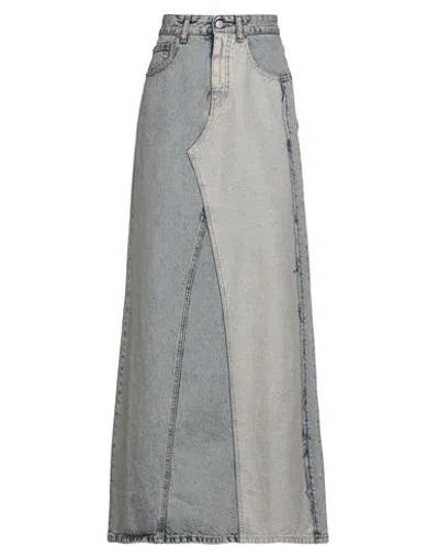 Mm6 Maison Margiela Woman Denim Skirt Blue Size 6 Cotton