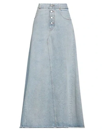 MM6 MAISON MARGIELA MM6 MAISON MARGIELA WOMAN DENIM SKIRT BLUE SIZE 6 COTTON