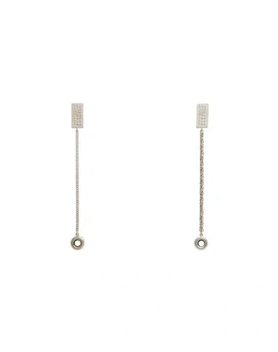 MM6 MAISON MARGIELA MM6 MAISON MARGIELA WOMAN EARRINGS SILVER SIZE - BRASS