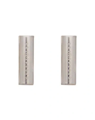 Mm6 Maison Margiela Woman Earrings Silver Size - Brass