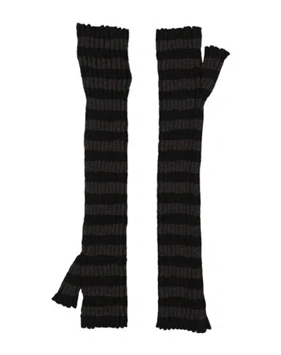 Mm6 Maison Margiela Striped Knitted Gloves In Multi