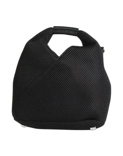 Mm6 Maison Margiela Woman Handbag Black Size - Polyester, Cow Leather