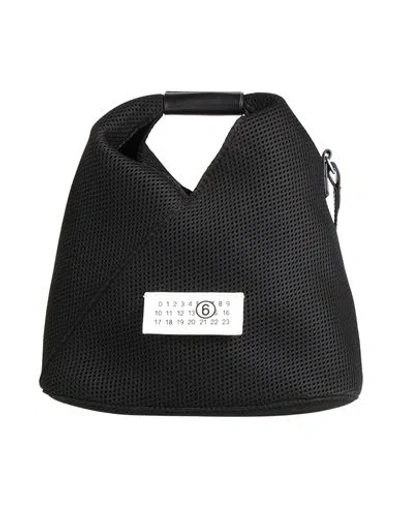 Mm6 Maison Margiela Woman Handbag Black Size - Polyester, Cow Leather