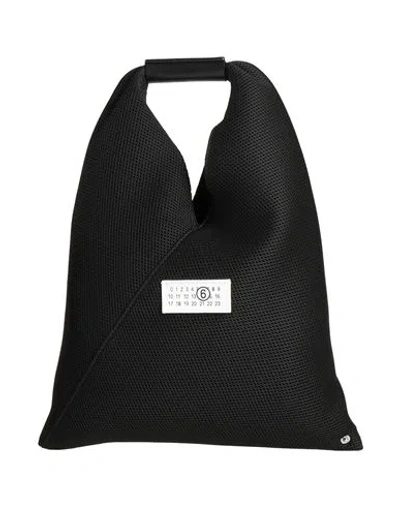 Mm6 Maison Margiela Woman Handbag Black Size - Polyester, Cow Leather, Copper