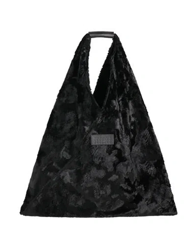 Mm6 Maison Margiela Woman Handbag Black Size - Viscose, Cotton, Cow Leather