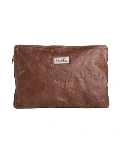 Mm6 Maison Margiela Woman Handbag Brown Size - Cow Leather