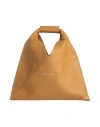 Mm6 Maison Margiela Woman Handbag Khaki Size - Bovine Leather, Copper In Beige