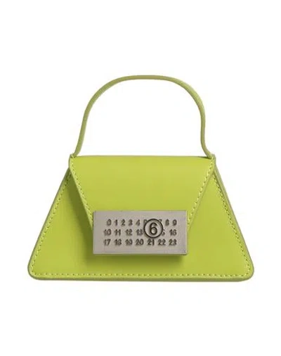 Mm6 Maison Margiela Woman Handbag Lime Green Size - Cow Leather, Zinc, Aluminum, Copper