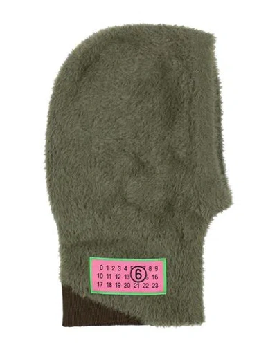 Mm6 Maison Margiela Woman Hat Military Green Size S Polyamide