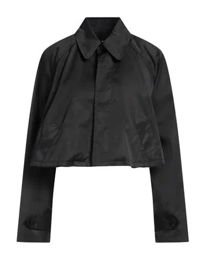 Mm6 Maison Margiela Woman Jacket Black Size 6 Polyester, Cotton