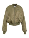 Mm6 Maison Margiela Woman Jacket Military Green Size 8 Polyamide In Green