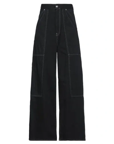 Mm6 Maison Margiela Woman Jeans Black Size 8 Cotton