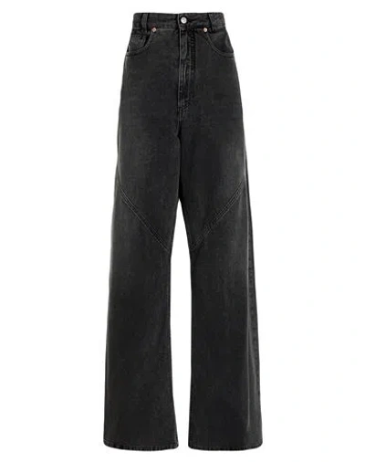 Mm6 Maison Margiela Woman Jeans Black Size 28 Cotton