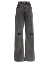 Mm6 Maison Margiela Numbers-patch Straight Jeans In Black
