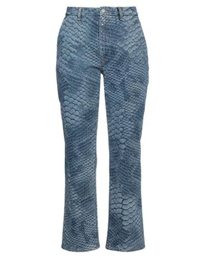Mm6 Maison Margiela Woman Denim Pants Blue Size 16 Cotton