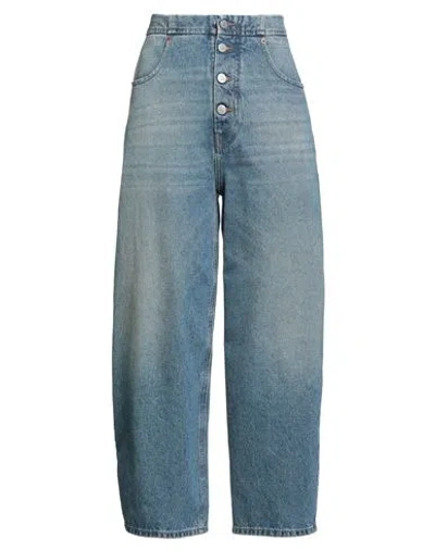 Mm6 Maison Margiela Woman Jeans Blue Size 28 Cotton In Multi