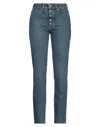 Mm6 Maison Margiela Woman Denim Pants Blue Size 8 Cotton In Blue