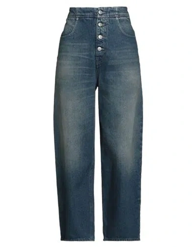 Mm6 Maison Margiela Woman Jeans Blue Size 8 Cotton