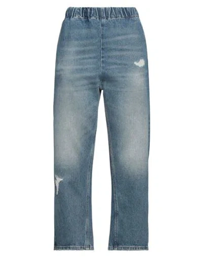 Mm6 Maison Margiela Woman Jeans Blue Size 8 Cotton