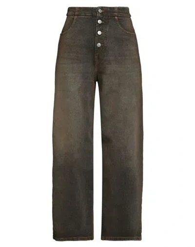 Mm6 Maison Margiela Woman Jeans Brown Size 31 Cotton