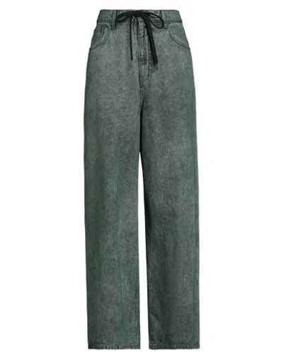Mm6 Maison Margiela Woman Jeans Green Size 29 Cotton