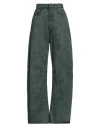 Mm6 Maison Margiela Woman Jeans Green Size 29 Cotton