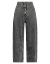 Mm6 Maison Margiela Maison Margiela High-rise Cotton Boyfriend Jeans In Gray