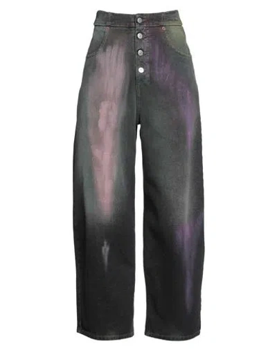 Mm6 Maison Margiela Woman Jeans Grey Size 30 Cotton In Gray