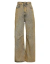 Mm6 Maison Margiela Woman Jeans Mustard Size 29 Cotton In Yellow