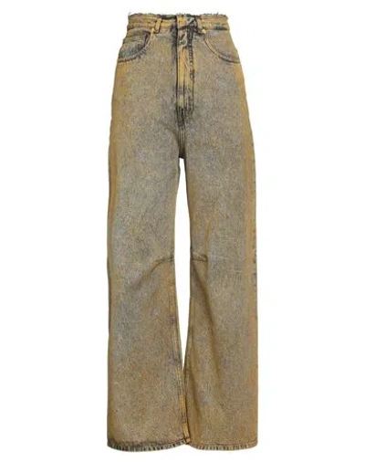 Mm6 Maison Margiela Woman Jeans Mustard Size 29 Cotton In Yellow