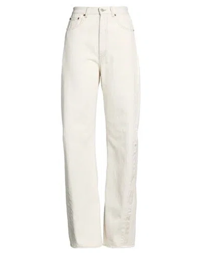 Mm6 Maison Margiela Woman Jeans Off White Size 29 Cotton