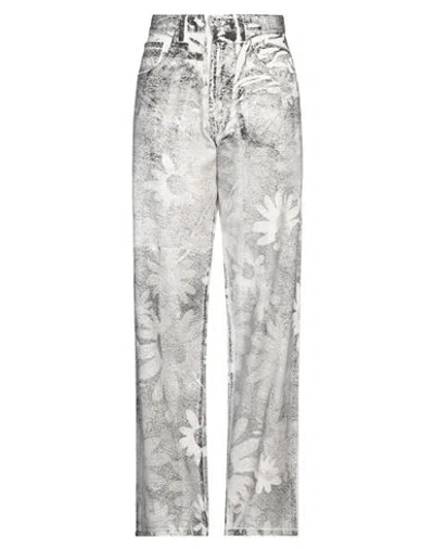 Mm6 Maison Margiela Woman Jeans White Size 32 Cotton