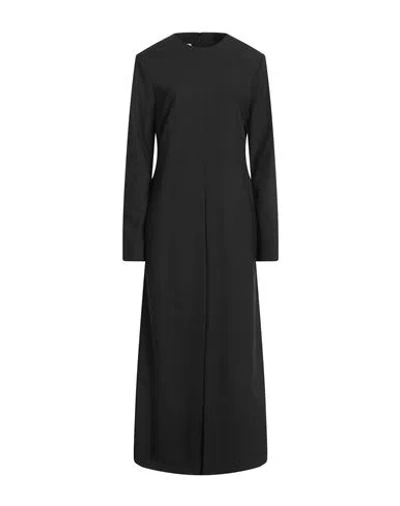 Mm6 Maison Margiela Woman Maxi Dress Black Size 10 Polyester, Virgin Wool, Elastane
