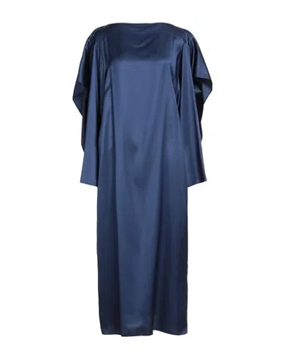 Mm6 Maison Margiela Woman Maxi Dress Blue Size 8 Viscose
