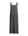 Mm6 Maison Margiela Woman Maxi Dress Grey Size 8 Polyester In Gray