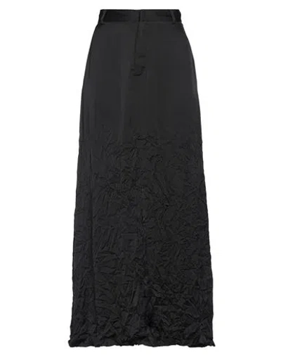 Mm6 Maison Margiela Woman Maxi Skirt Black Size 10 Polyester