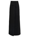 Mm6 Maison Margiela Woman Maxi Skirt Black Size 10 Polyester, Viscose, Elastane