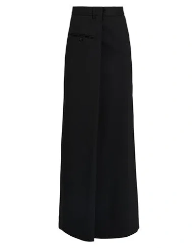 Mm6 Maison Margiela Woman Maxi Skirt Black Size 10 Polyester, Viscose, Elastane
