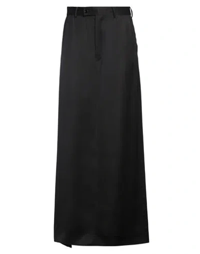 Mm6 Maison Margiela Woman Maxi Skirt Black Size 6 Viscose