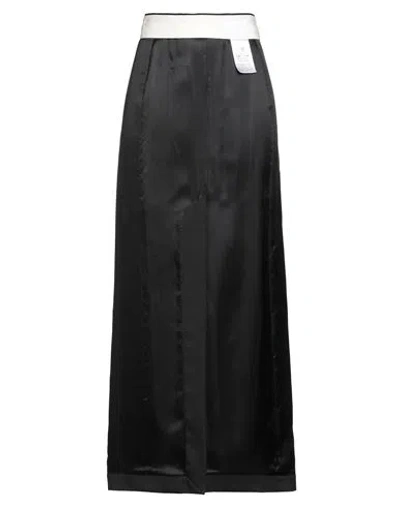 Mm6 Maison Margiela Woman Maxi Skirt Black Size 8 Viscose