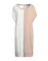 Mm6 Maison Margiela Woman Midi Dress Beige Size L Viscose, Polyester In Beige