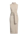 Mm6 Maison Margiela Sleeveless Knit Midi Dress Oat In Beige